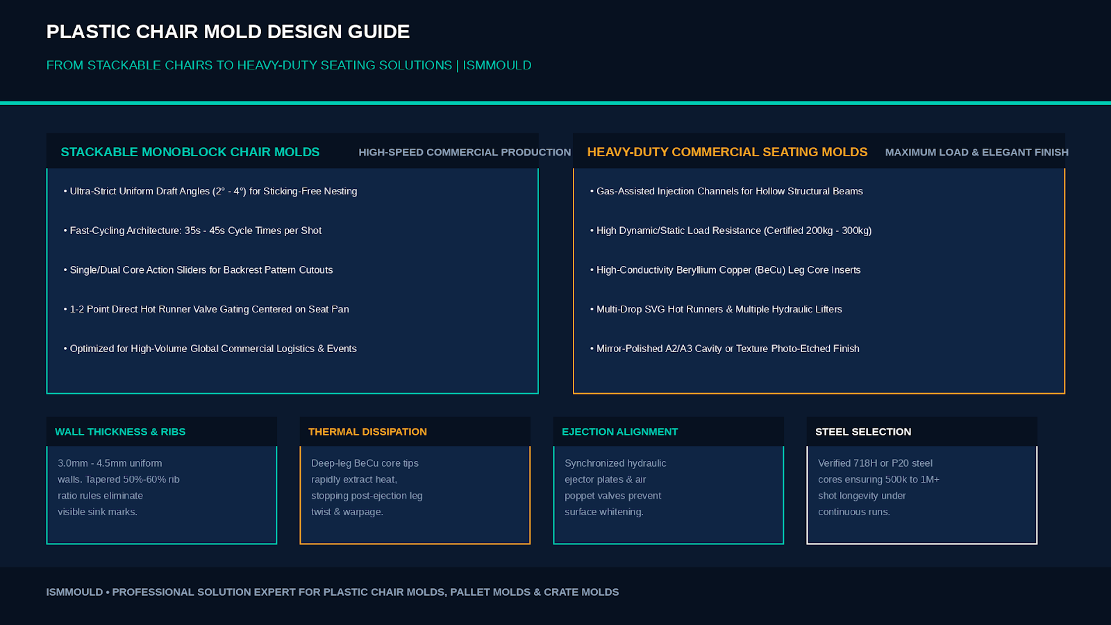 Plastic Chair Mold Design Guide: From Stackable Chairs to Heavy-Duty Seating Solutions